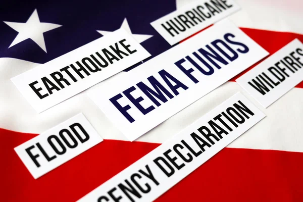 Logo Fema Met Vlag Van Verenigde Staten Van Amerika Federal — Stockfoto
