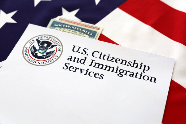 Логотип США Социальное обеспечение служб гражданства и иммиграции