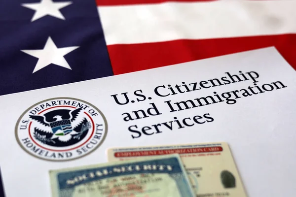 Logo USA Servizi di cittadinanza e immigrazione Sicurezza sociale — Foto Stock