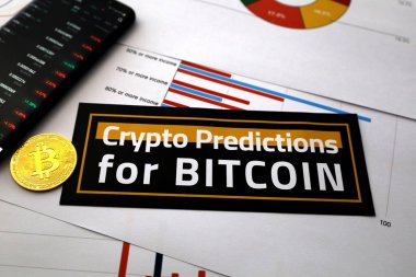 Kripto para piyasası sanal banka ve para grafiği