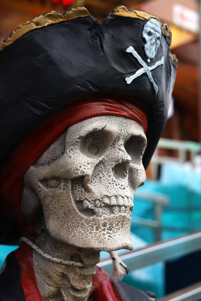 Spooky Mysterious Caribbean Head Sea Pirate Captain Stock Picture