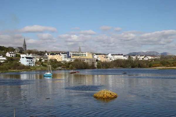 Clifden, county galway, İrlanda'nın görünümü. — Stok fotoğraf