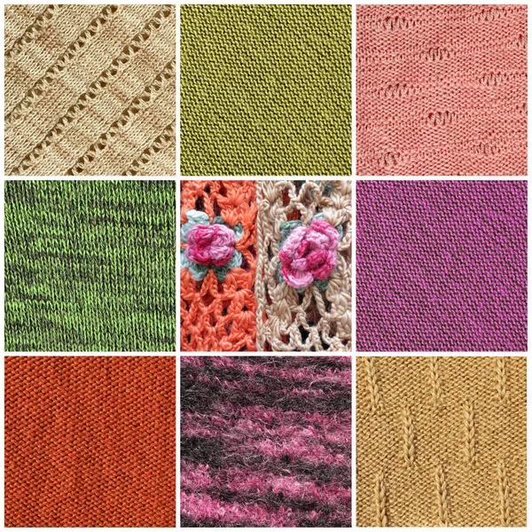 Seamless patterns with fabric texture — Stock Photo, Image