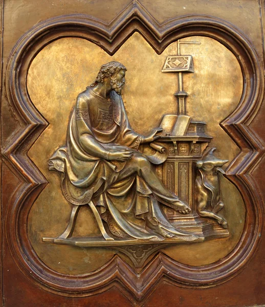 São Lucas Evangelista por Lorenzo Ghiberti — Fotografia de Stock