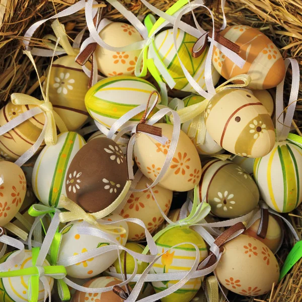 Collection of easter eggs to hang — Stock Photo, Image