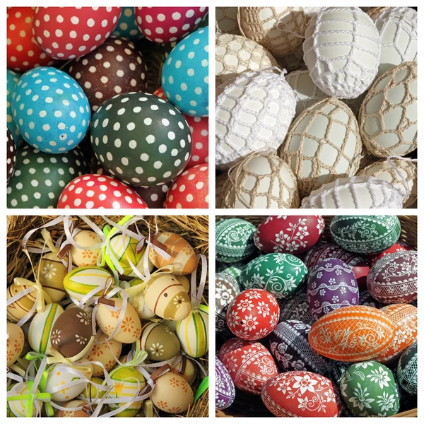 Collage uova di Pasqua — Foto Stock