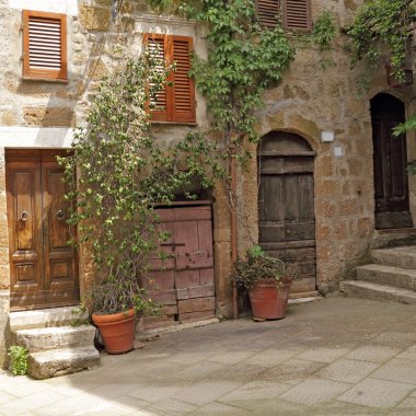 eski köy pitigliano, Toskana, Avrupa'nın İtalyan veranda