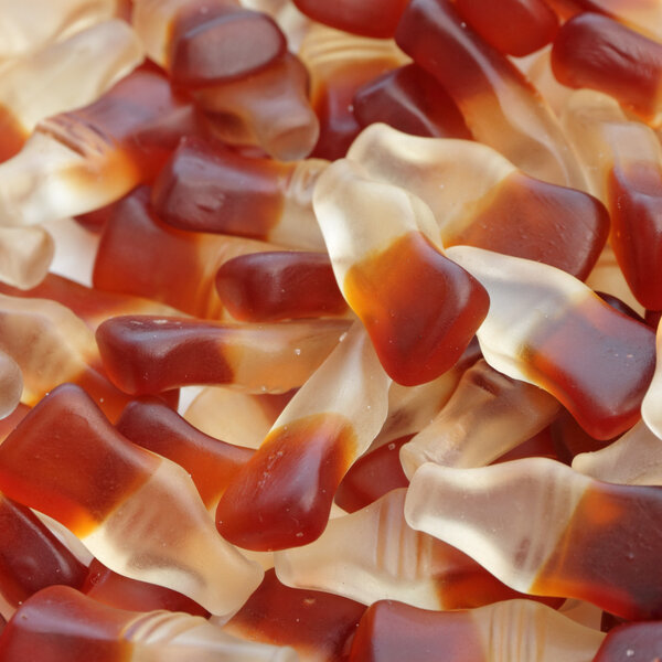 Happy Cola, Haribo candy,. cola flavored gummy sweet in the shap