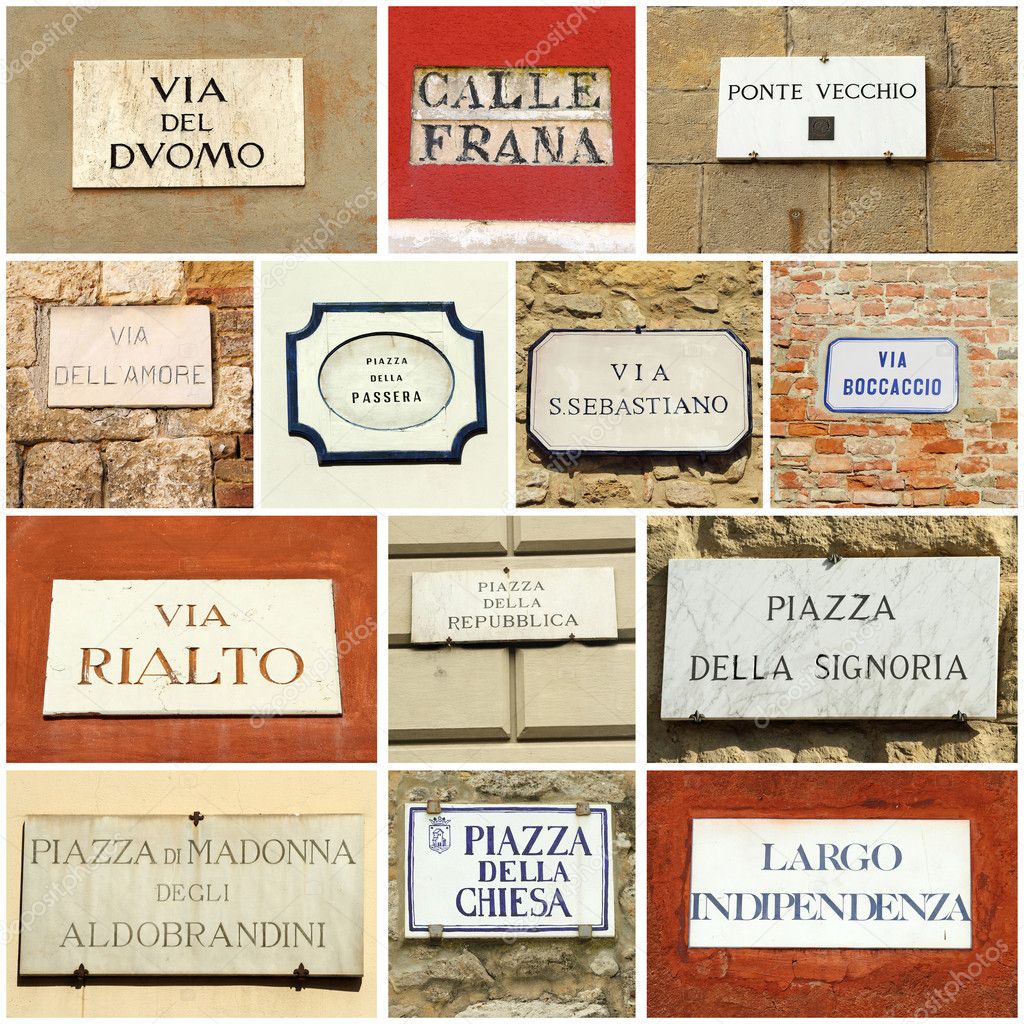 italian street collage