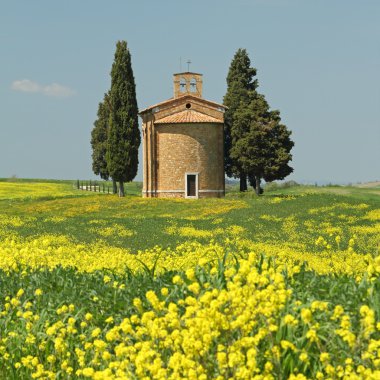 Bahar, madonna di hayati chapel muhteşem Toskana peyzaj