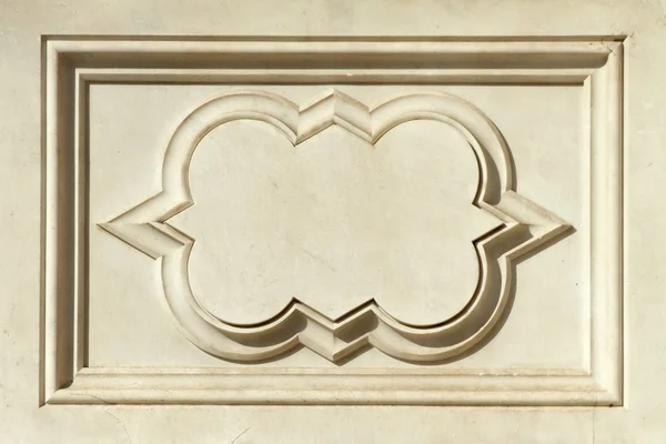 Moldura decorativa de mármore branco antigo com espaço para o seu texto , — Fotografia de Stock