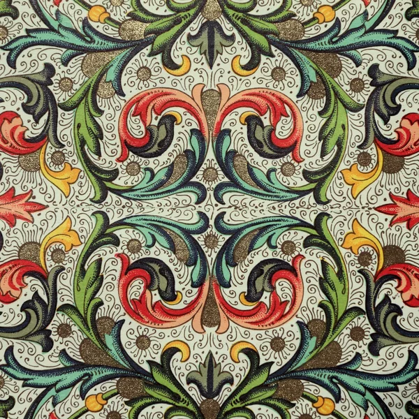 Barok çiçek desenli
