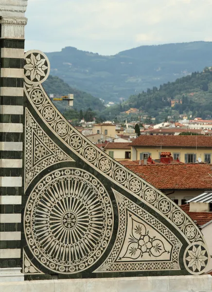 Detalhe arquitetônico da famosa fachada ornamental da basílica de San — Fotografia de Stock