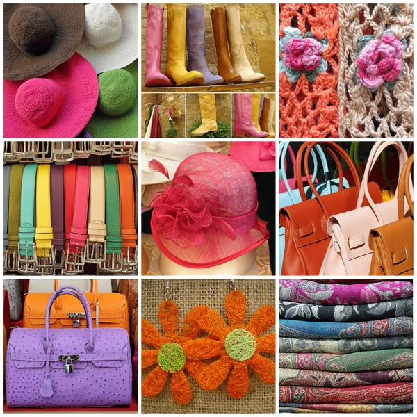 Shopping in Italy collage — Stock Photo, Image