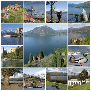 lake como, milan, lomba muhteşem görüntüleri ile kompozisyon