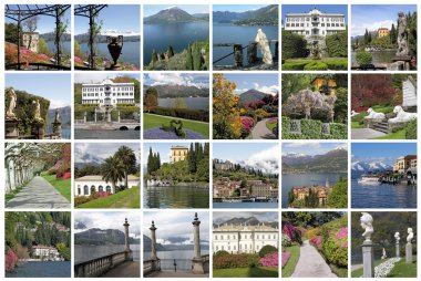 lake como, milan, lomba muhteşem görüntüleri ile kompozisyon