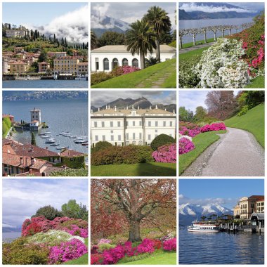collection of images from Bellagio - called the pearl of Lake C clipart