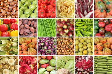 sebze ve meyve Çiftçi Market İtalya ile kolaj