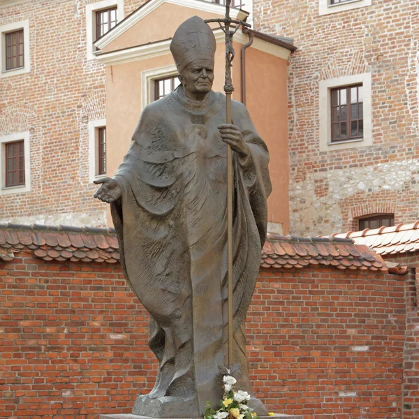Escultura del Papa Juan Pablo II (Beato Juan Pablo o Juan Pablo II) —  Fotos de Stock