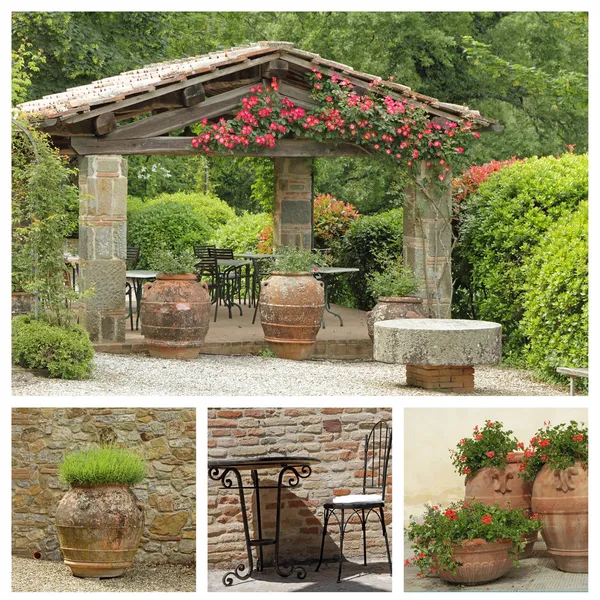 Tuscan arbor collage, Italy — Stock Image Tuscan arbor collage, Italy Stock Picture