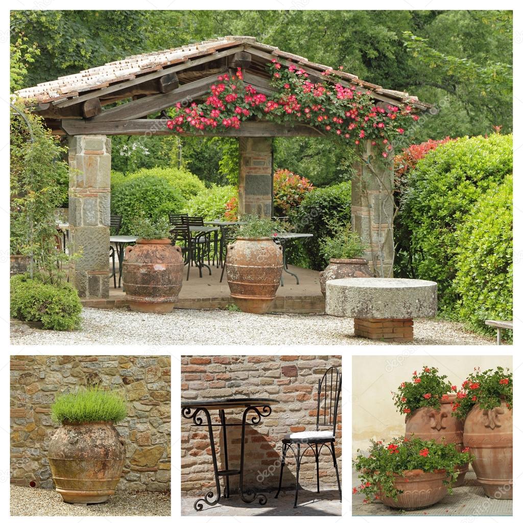 tuscan arbor collage, Italy
