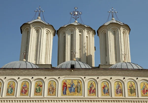 Detalj av rumänska patriarkala domkyrkan på dealul mitropoliei, — Stockfoto
