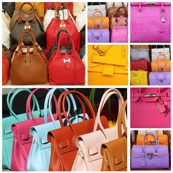 Colección de bolsos de cuero colorido —  Fotos de Stock