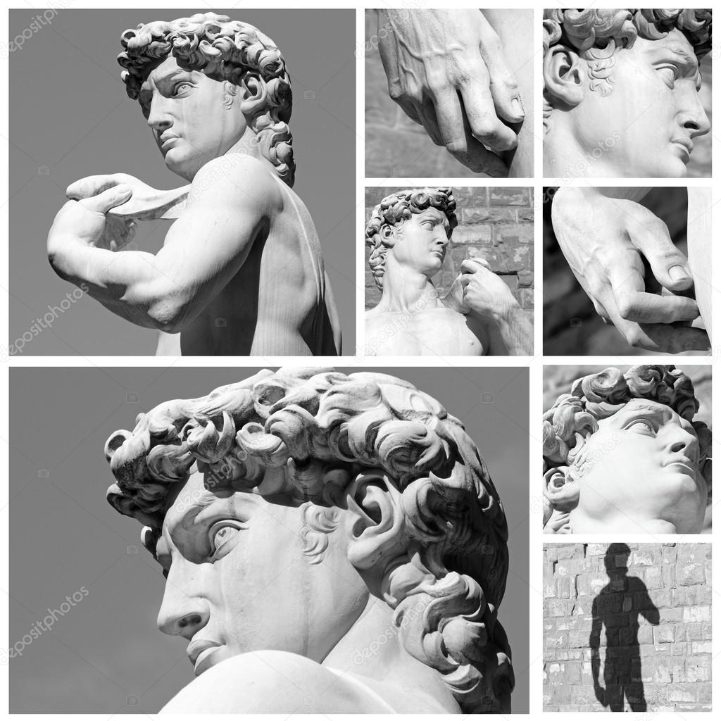 Michelangelo's David art composition