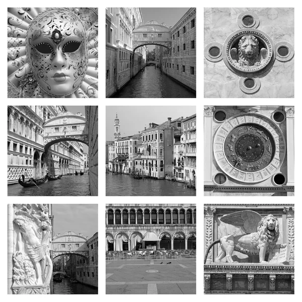 Collage de monumentos venecianos — Foto de Stock