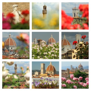 görüntüleri ile çiçek kolaj