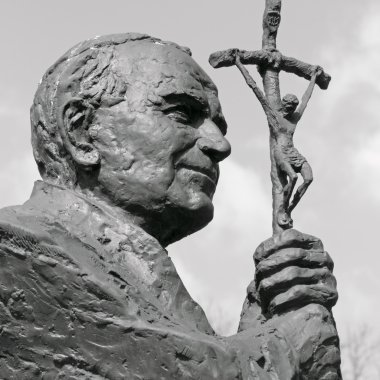 Sculpture of Pope John Paul II clipart