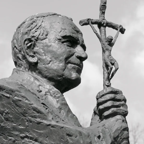 Scultura di Papa Giovanni Paolo II — Foto Stock