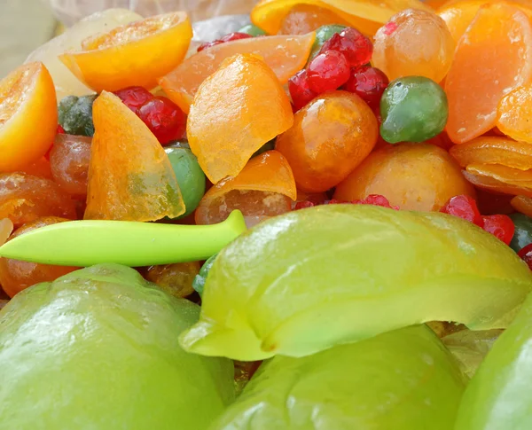 Mix av kanderad frukt — Stockfoto