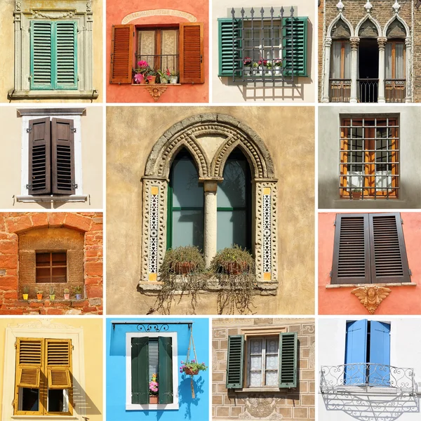 Italian window cololage — Stock Photo, Image
