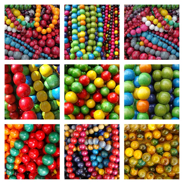 Colliers de perles colorées — Photo