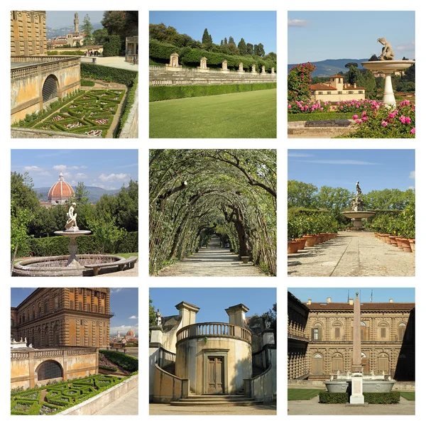 Boboli-Garten-Collage, — Stockfoto