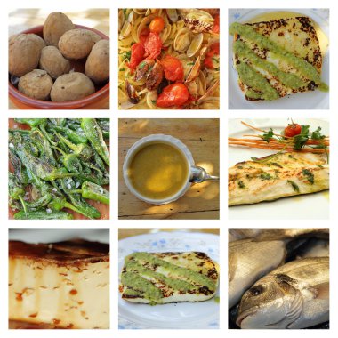 Canarian cuisine collage clipart