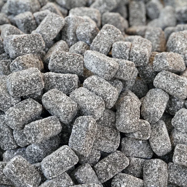 Černá želé lékořice bonbony — Stock fotografie