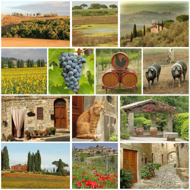 güzel Toskana fotoğraf kolaj