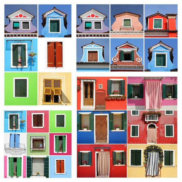 Burano houses — Stock Photo, Image