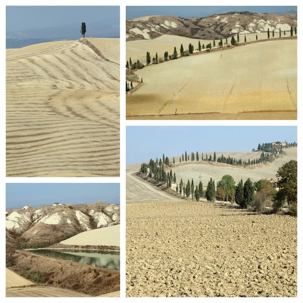 Paisagem árida na Toscana — Fotografia de Stock