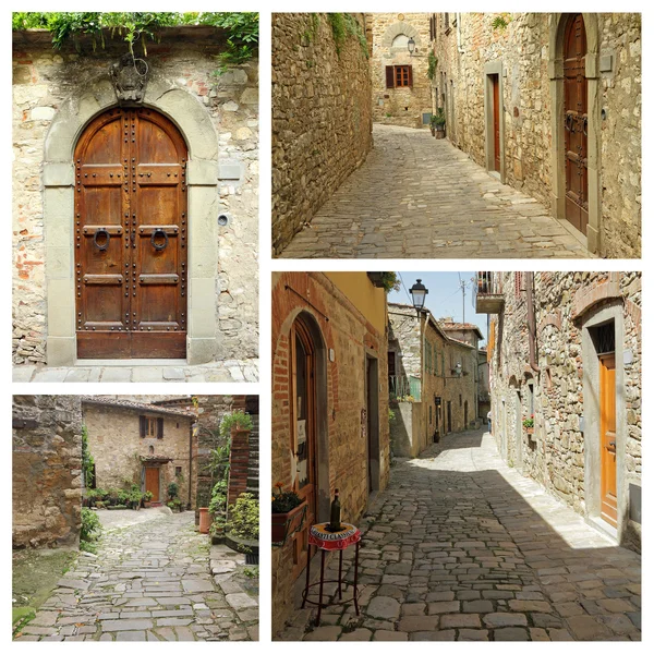 Tuscan village collage — Stock Photo, Image