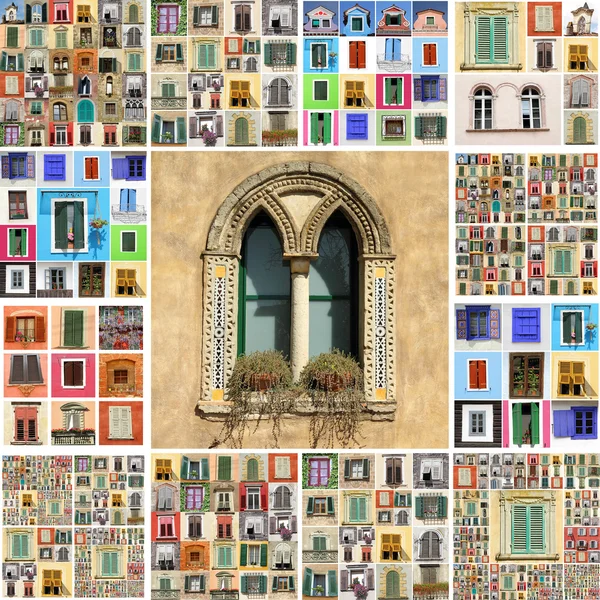 Windows, Italy, Europe — Stock Photo, Image
