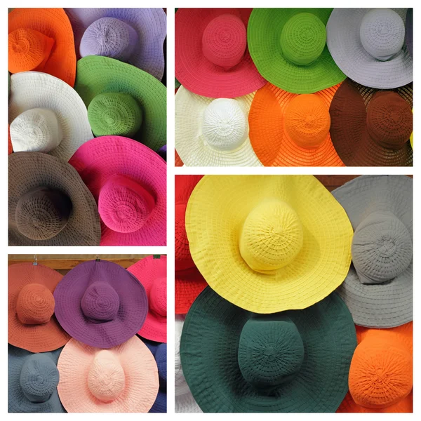 Summer textile hats — Stock Photo, Image