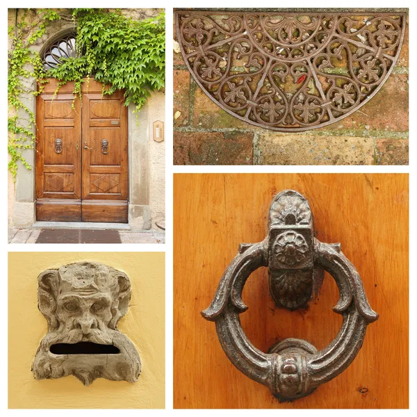 Colagem de detalhes de porta — Fotografia de Stock