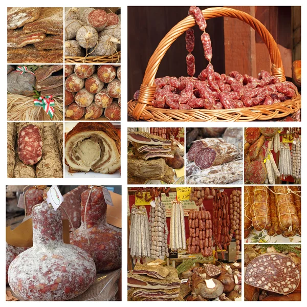 Group of images from butcher shops — Stock Photo, Image