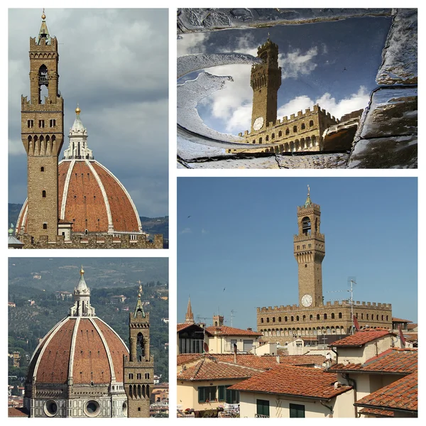 Colaj cu imagini din Palazzo Vecchio — Fotografie, imagine de stoc