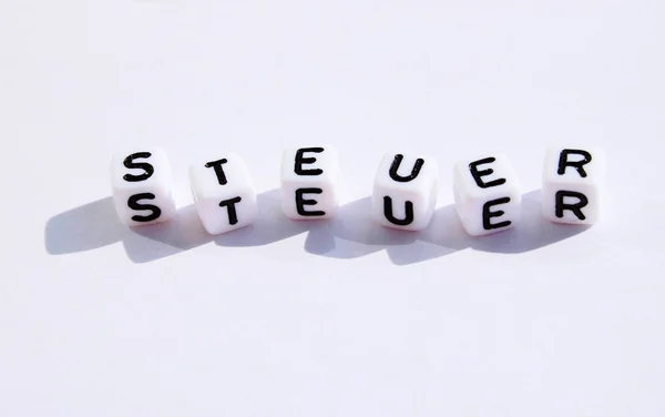 German words from letter cubes — Stock Photo, Image