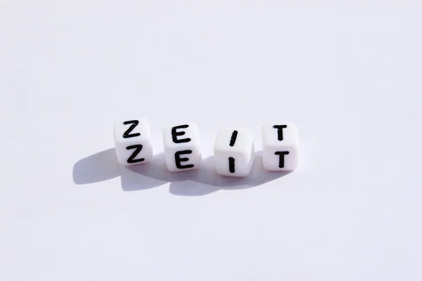 German words from letter cubes — Stock Photo, Image