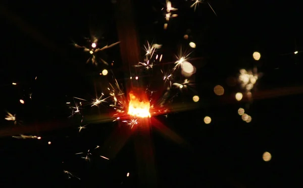 Sparklers spell — Stock Photo, Image